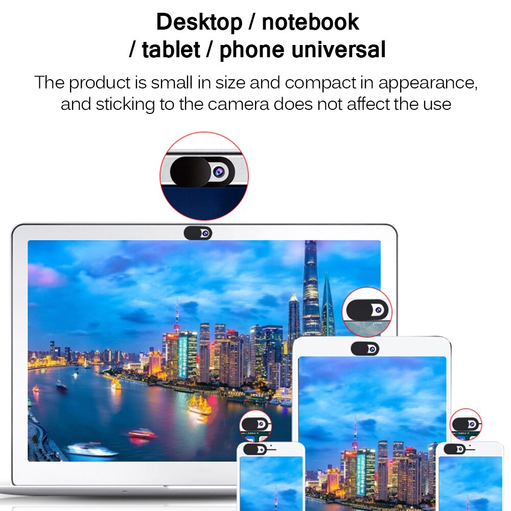 6 pçs universal webcam adesivo plástico preto/branco capa de câmera capa protetora webcam len etiqueta para portátil lente do telefone móvel