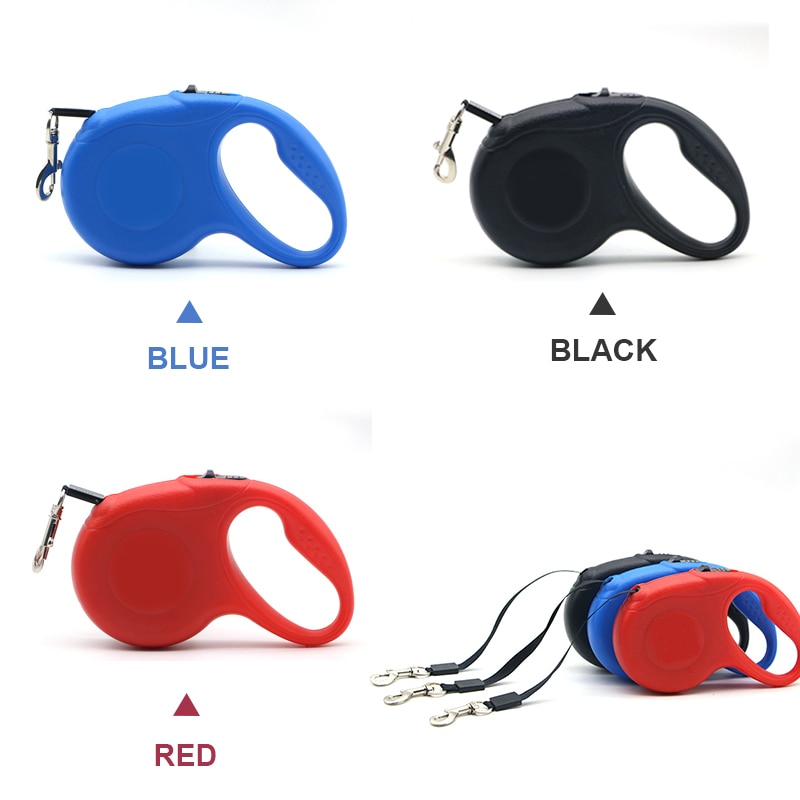 Correa retráctil para perro de 3M/5M, correa de tracción de nailon para perros y gatos, correa extensible de plomo para caminar para mascotas, suministros para mascotas