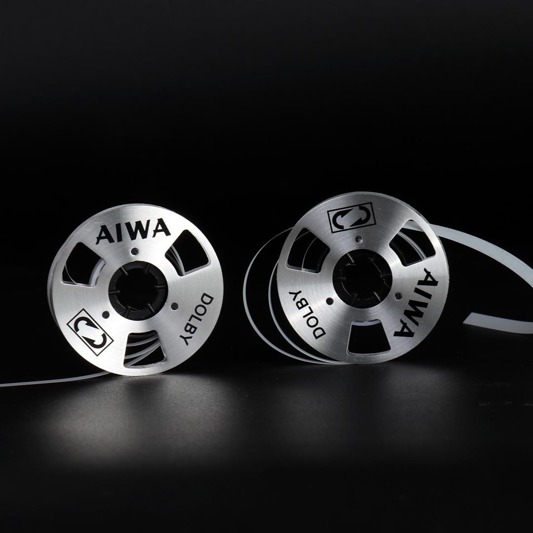 DIY Homemade (Aluminum) Reel To Reel Cassette for Audio Recording Cassette Tape - Gold Silver (Pack of 4 Reels + 2 Wheel)