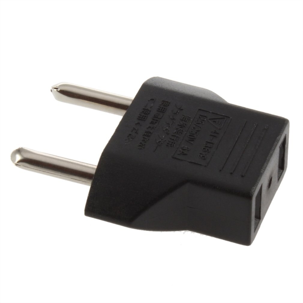 Enchufe adaptador de la UE 2 Pin plano a la UE 2 enchufe de clavija redonda cargador de energía comprar 1 obtener 1 gratis