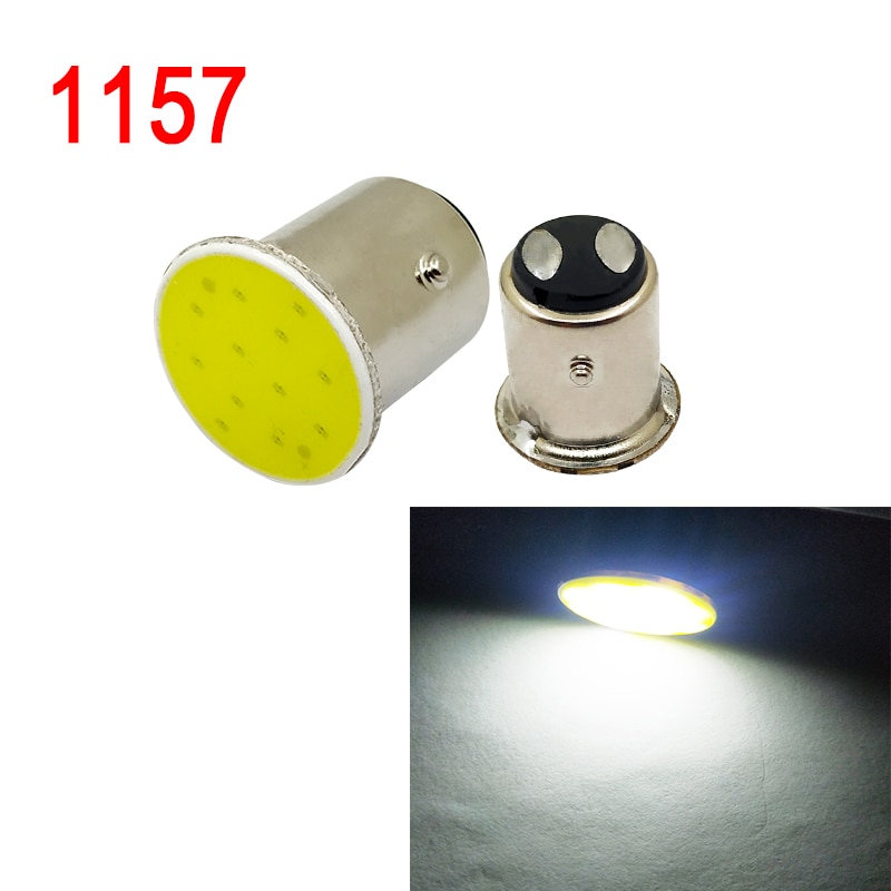 1x P21W 1156 BA15S P21W LED Turn Signal Bulb COB 12 chips Car Interior Light Parking Trailer Rear Turn Signal Lights 12v
