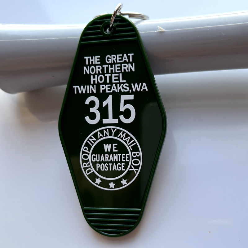 THE GREAT NORTHERN HOTEL TWIN PEAKS 315 KeyChain Keyring Tag Key Chains TV Show The Office Fans Funny Accessory