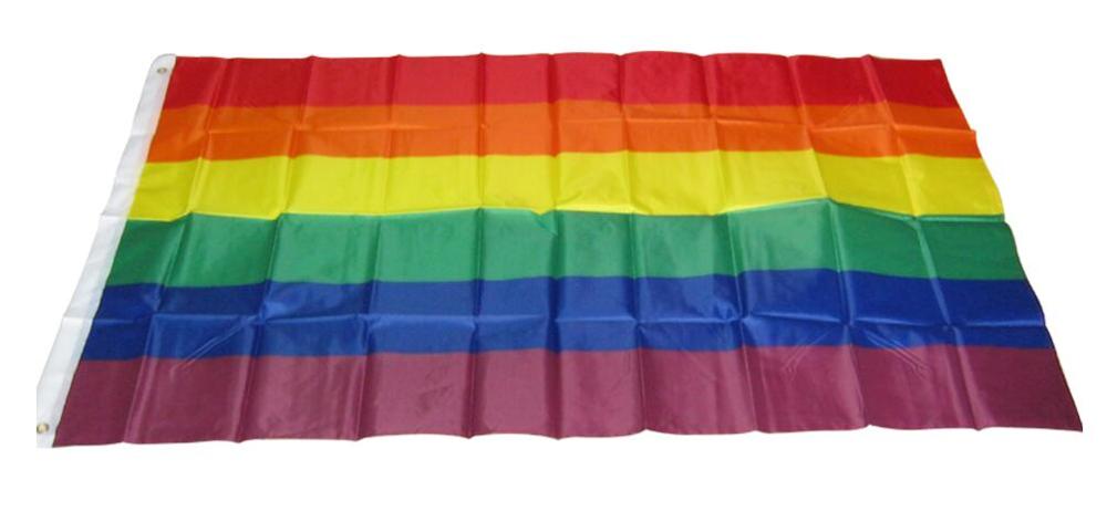 Gratis xvggdg regnbågsflaggor 90 x 150cm bisexuell prideflagga: Sandfärg
