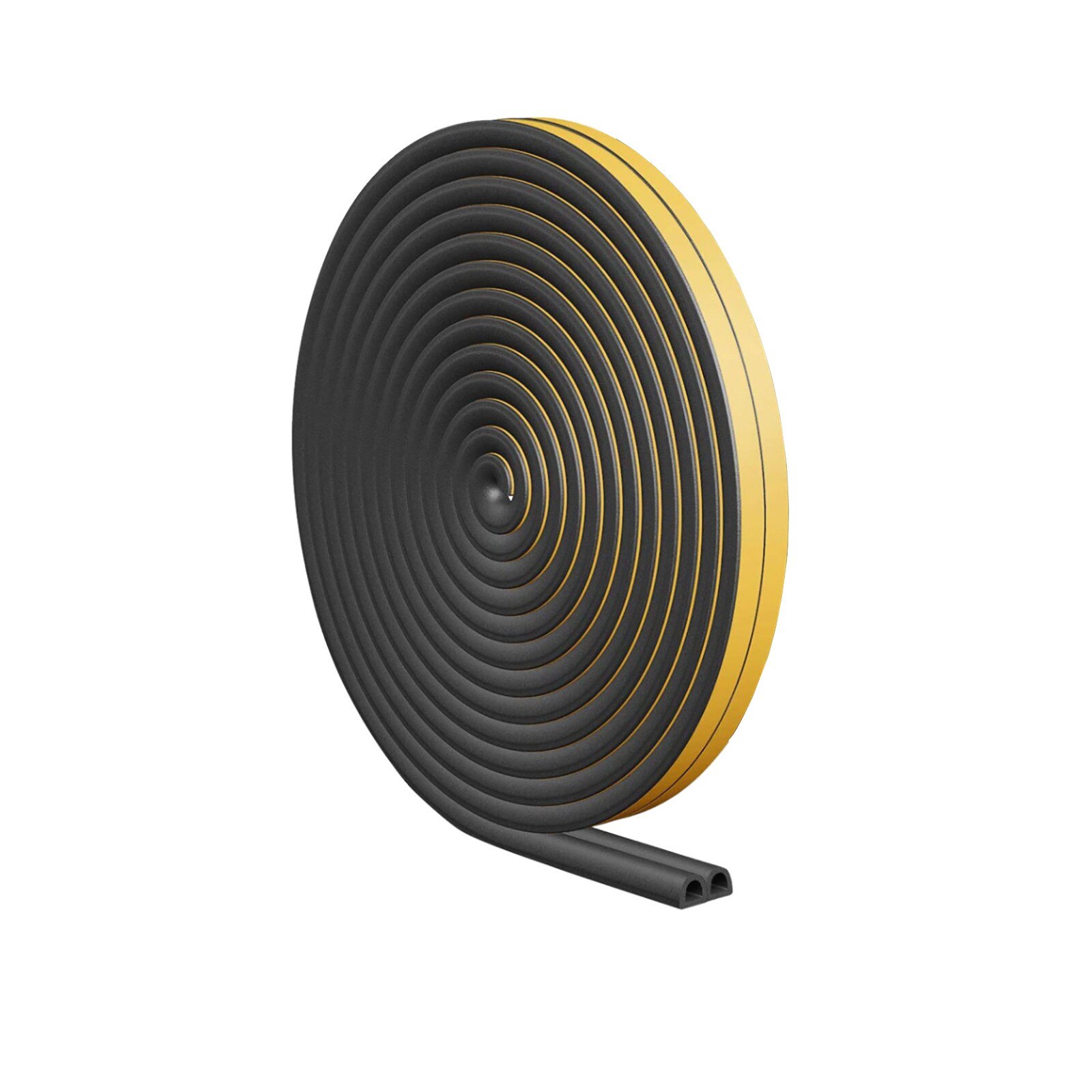 Top Selling Deur En Raam Geluidsisolatie Strip D Type Anti-Collision Strip Zelfklevende Ondersteuning en: Black 