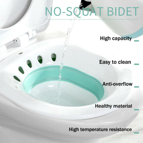 Faltbare Tragbare Bidet Sitzbad Badewanne Pflege Becken Bausatz Postpartale Hämorrhoiden Waschbecken Spritzgerät Auf Wc: Grün