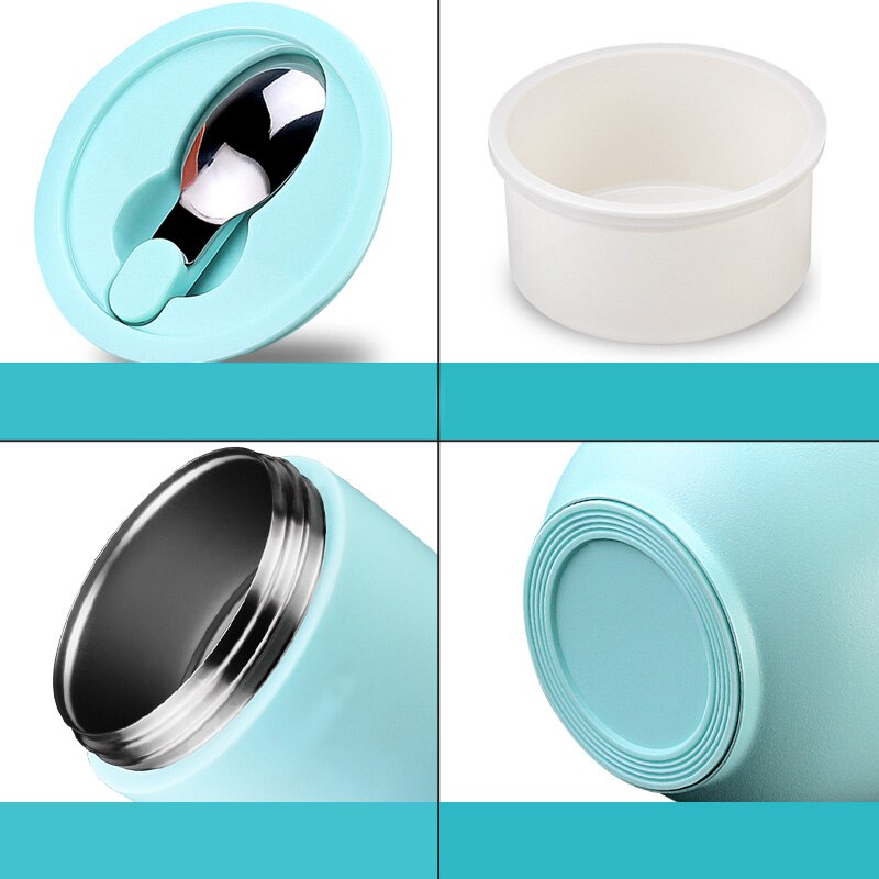 12 Hour Vacuum Insulated Lunch Box Stainless Steel Office School Portable Bento Box Thermal Leakproof Picnic Food Container Jar