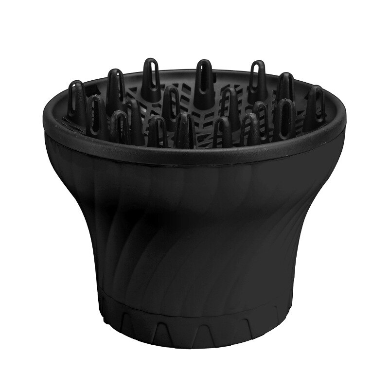 Universal Hair Diffuser Adaptable for Blow Dryers with Rotatable Curly Hair Large Wind Hood Fixed Shape Dispersing Wind: Black