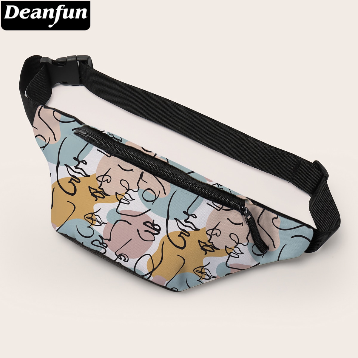 Deanfun Fanny Pack For Women Personal Printed Waist Bag For Girls Hip Bag Belt Pack For Travel 18069