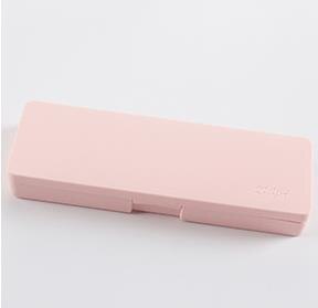 Small fresh Macaron Color Frosted Pencil Box Kawaii high-capacity Pencil box cute desktop Storage Box School supplies: Pink