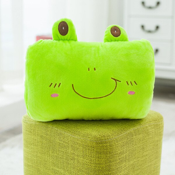 Dessin animé main réchauffement manchon chauffage en peluche oreiller lavable main coussin doigt mains doux 7 couleurs hiver automne: Frog