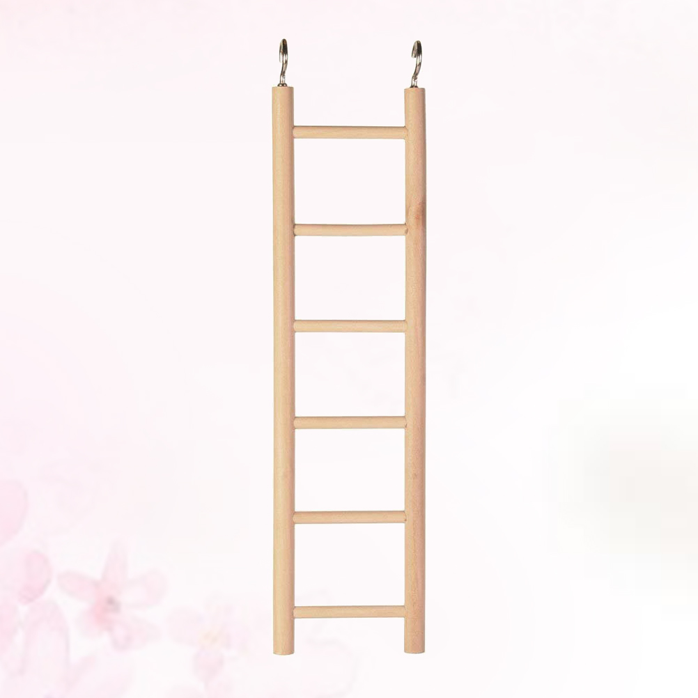 Cockatiel Budgie Parrots Ladder Swing Wooden Swing Bird Stairs Hanging Suspension Bridge