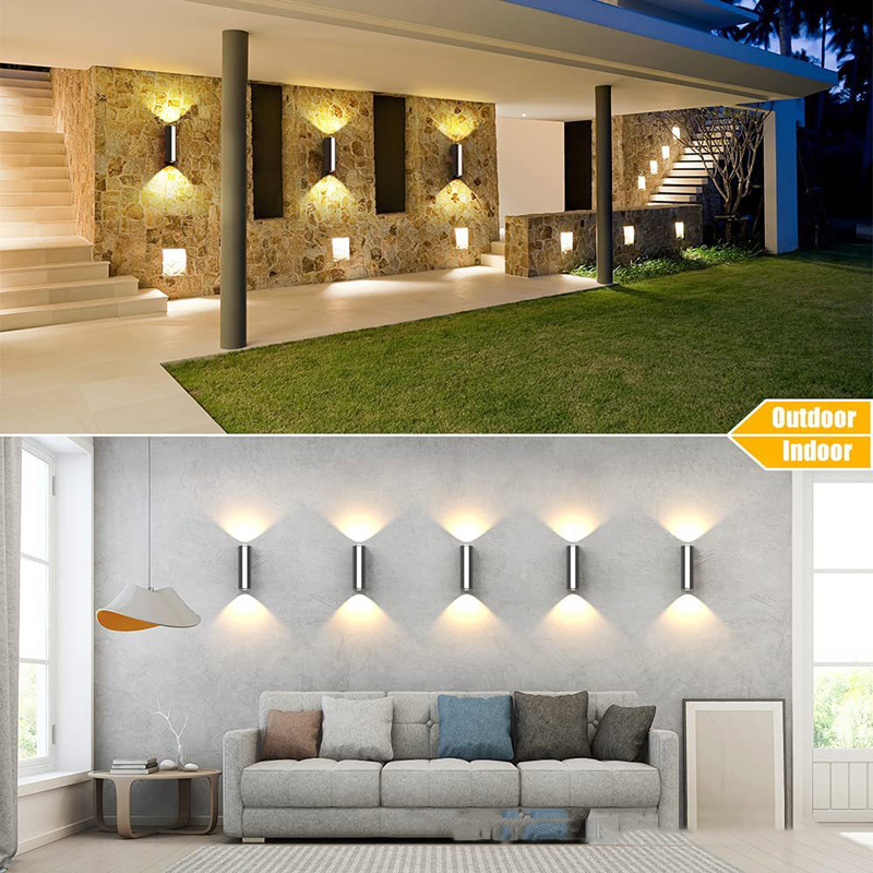 Outdoor Waterdichte Led Wandlamp Eenvoudige Stijl Tweekoppige Wandkandelaars Home Binnenplaats Terras Balkon Tuin Veranda Wandlamp