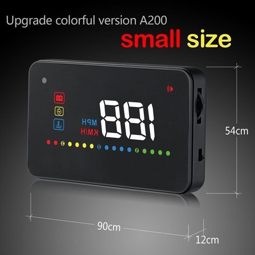3.5Inch HUD Projector Head Up Display Speed Warning Fuel OBD II Speedometer KM/H Display System Car-styling
