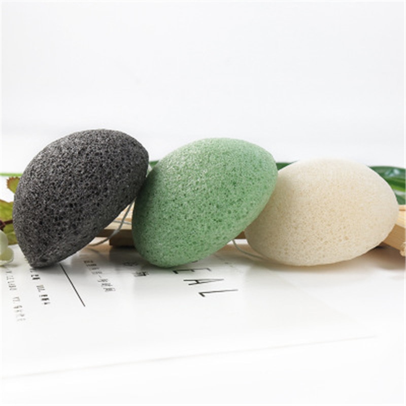 1Pcs Natuurlijke Konjac Cosmetische Puff Bamboe Houtskool Cleanser Spons Make Facial Cleaning Tool Smooth Beauty Essentiële Konnyaku