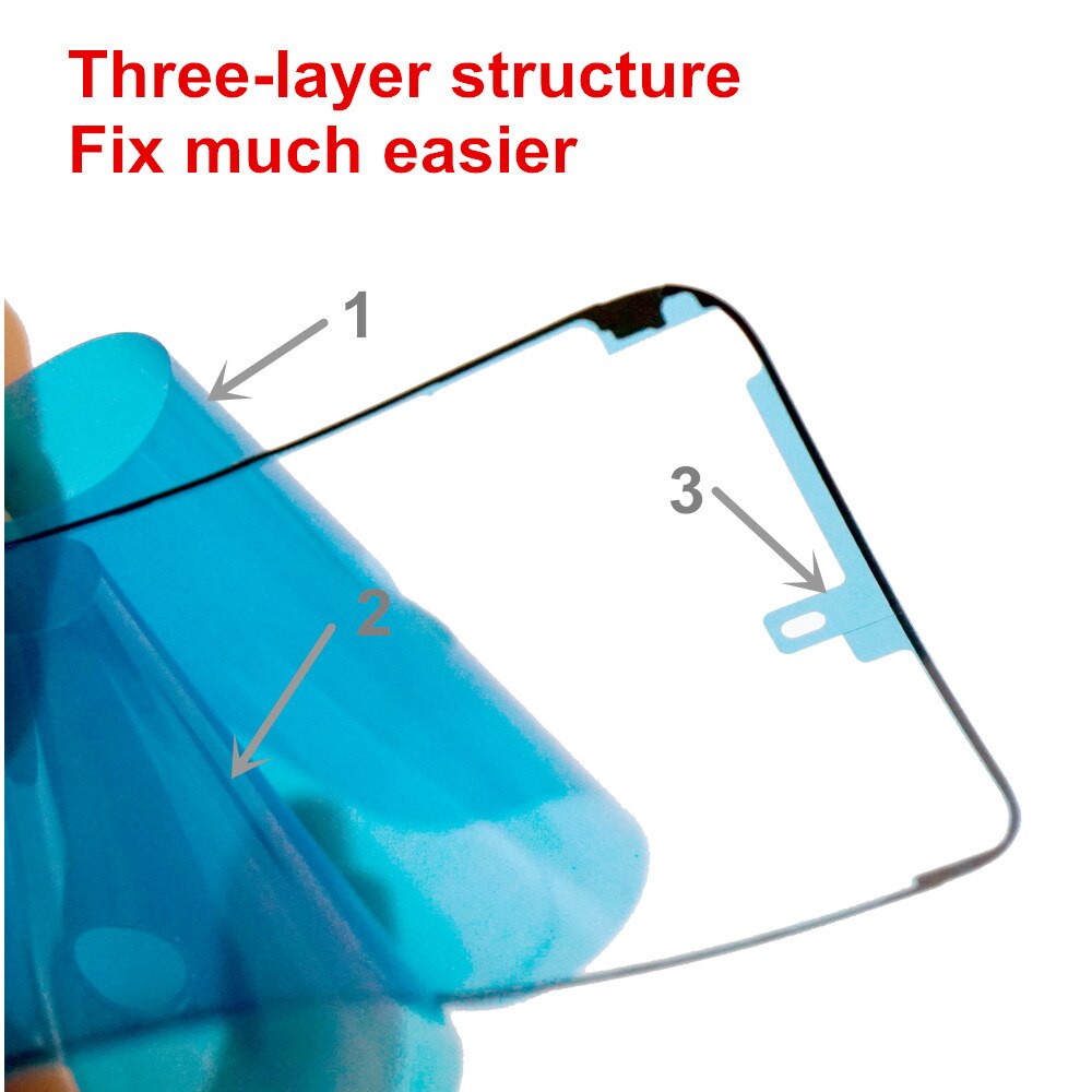 AYJ 5pcs 3-layer Waterproof Sticker for iPhone 7 8 Plus X XS Max XR LCD Frame 3M Double-sided Tape High Elasticity 6S 2-Layer