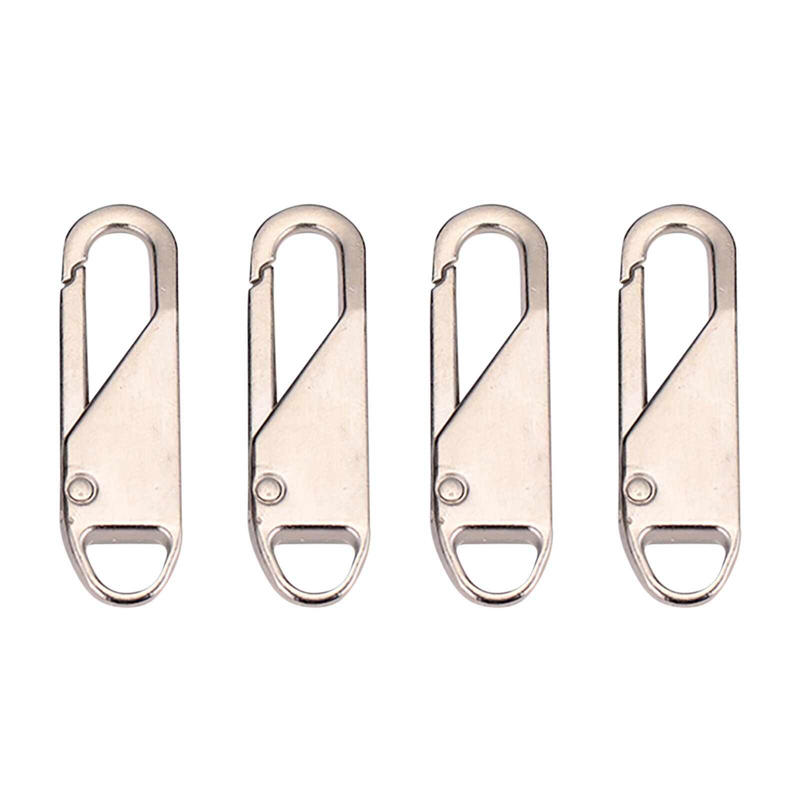 4pcs Universal Detachable Zipper Puller Metal Rubber Zipper For Bags Coats And Clothes: E