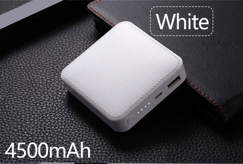 4500mah 8000mah 12000mah Portable Charger Power Bank Double USB Fast Charging Poverbank External Battery Powerbank: White 4500MAH