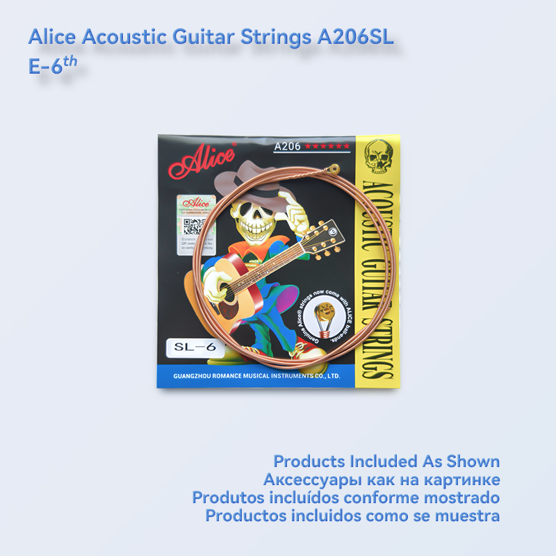 1 pc Alice Akoestische Gitaar Snaren 1st/2nd/3rd/4th/5th/6th 1 stuk Gitaar Onderdelen Accessoire Snaren: 6-th  1.32mm