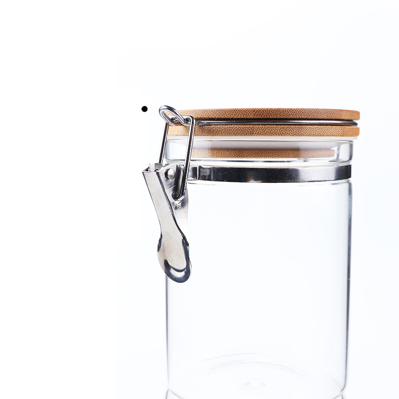 Glas Lagerung Flasche Glas mit Deckel Küche Lebensmittel Kaffee Tee Topf Gewürz Versiegelt Schreibtisch Dekoration Startseite Organizer Lebensmittel Container