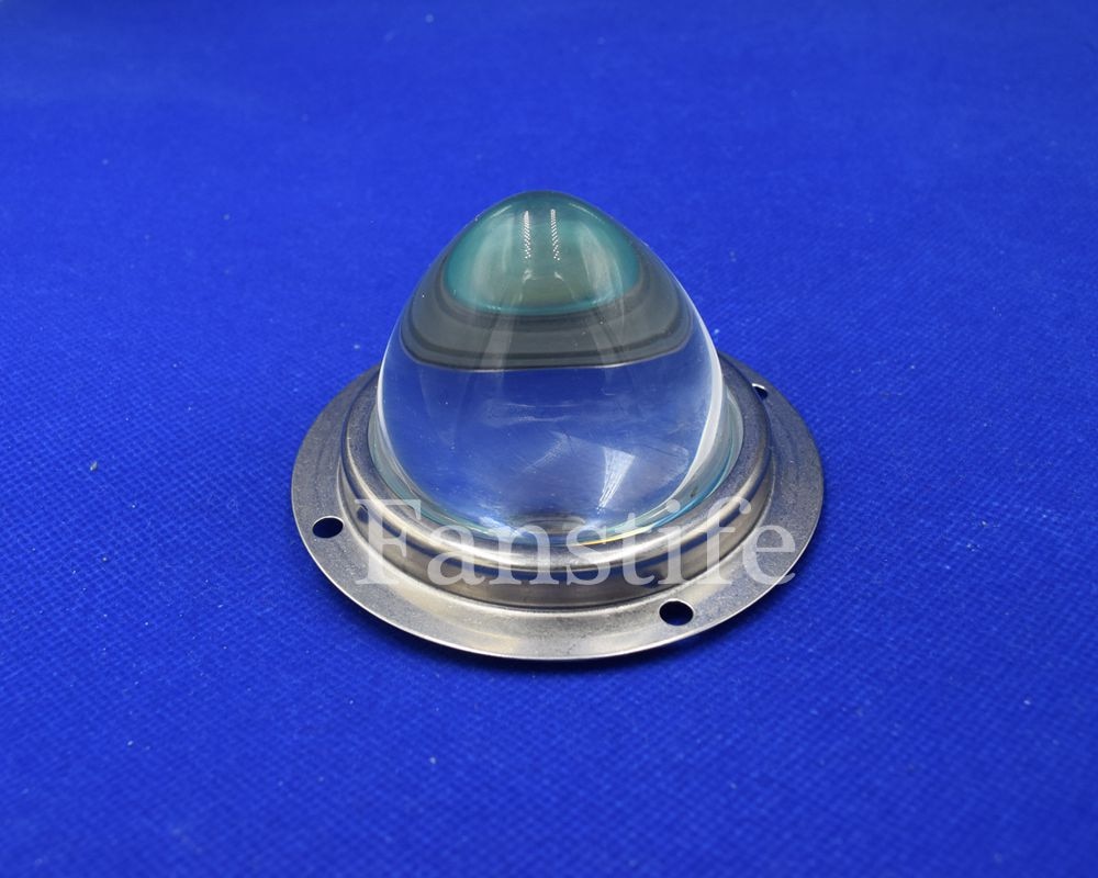 Ângulo de iluminação de 30 graus 78mm lente de vidro óptico led 51mm altura estrada lâmpada spotlight cob lentes de vidro