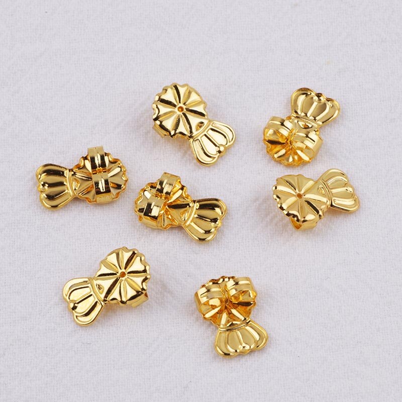 4 sztuk style mody hipoalergiczne kolczyki urządzenie kreatywne nausznice stadniny wysięgnik klamry europejski amerykański biżuteria z powrotem: Crown Back  gold
