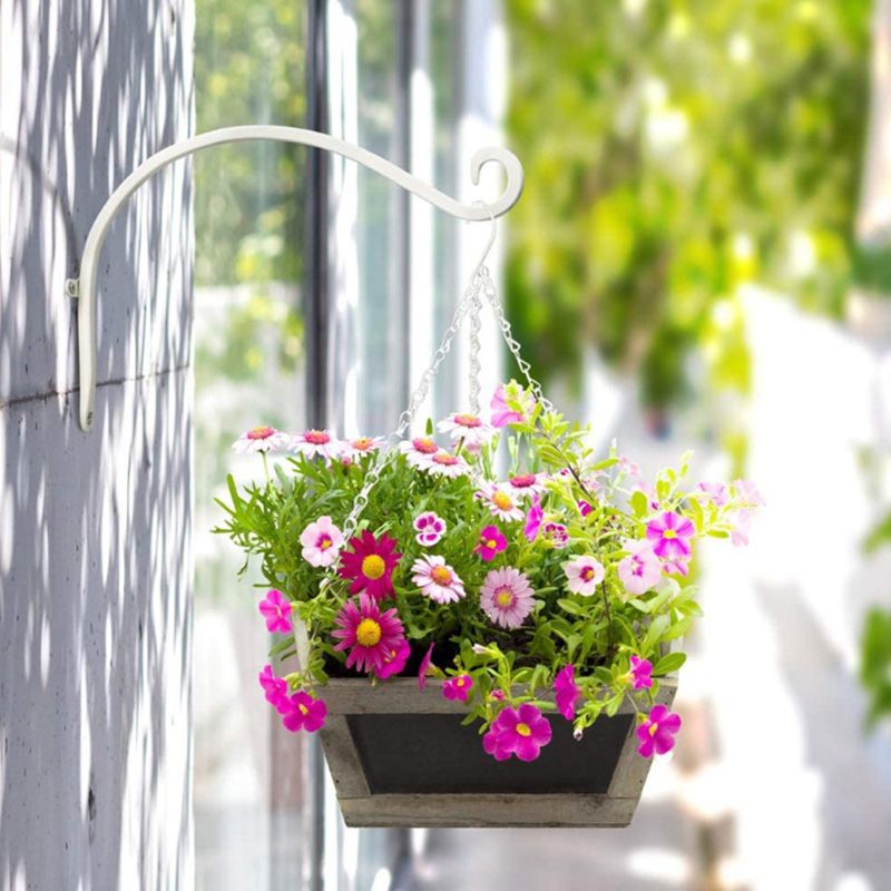 Nordic Wall Hanging Flower Pot Support Plant Bracket Hook Hanger Balcony Decor