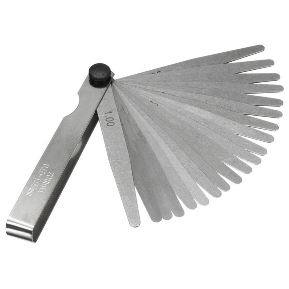 1 Set Metric Feeler Gauge 17 Blades 0.02-1.00mm For Measurements Tools