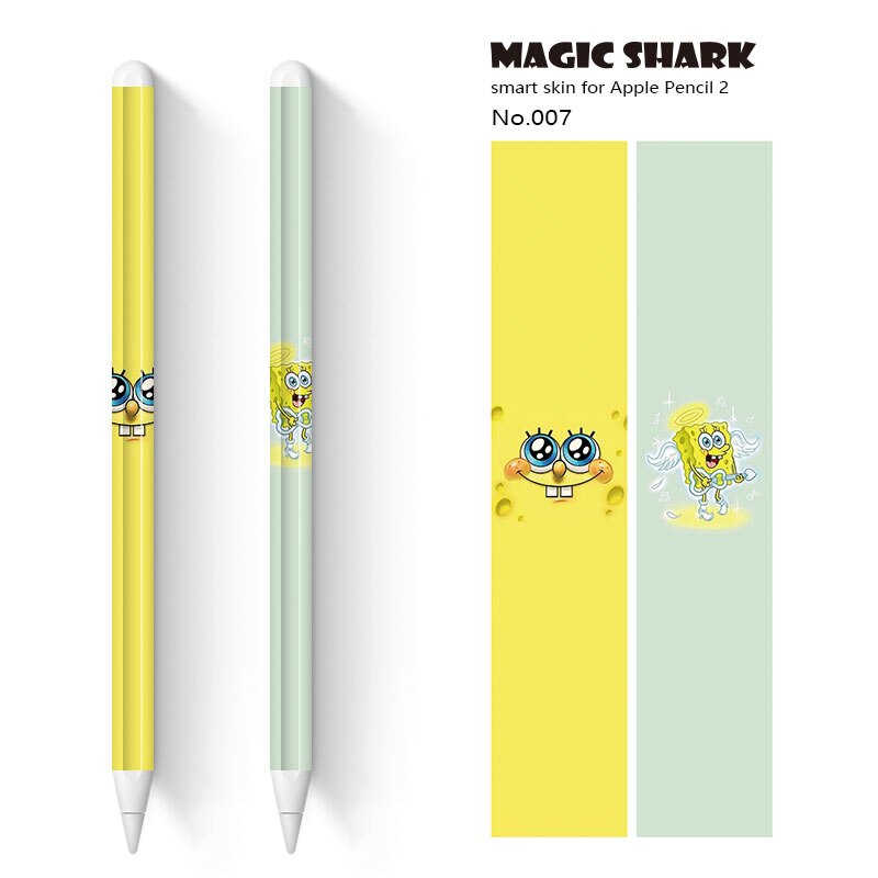 Magic Shark 2pcs/lot for Apple Pencil 2 Stickers Scratchproof Cute Cartoon Ultra Thin Stickers Touch Stylus Pen Sticker Paper