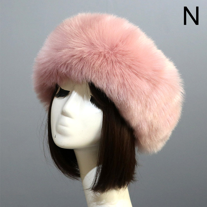 Kobiety futrzane czapki grube futrzane ciepłe sztuczne futro z lisa kapelusz jesień zima rosyjski gruby Bomber odkryty Earwarmer Ski pusty cylinder czapki: N