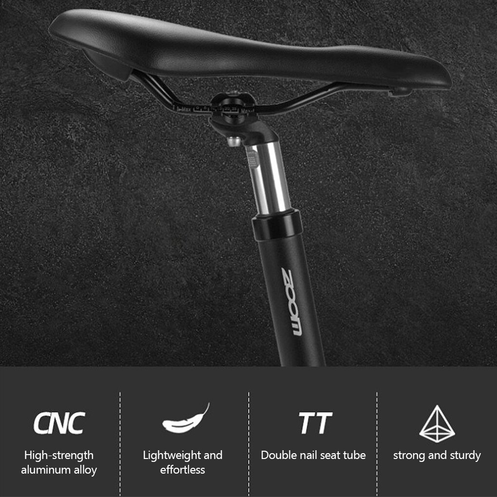 ZOOM – tige de selle de vélo, amortisseur de chocs, vtt, vélo de montagne, tige de selle, 27.2/ 31.6mm, directe