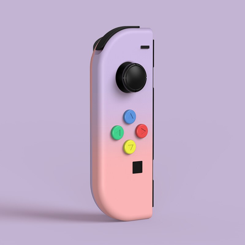 Nueva funda protectora de Color degradado de Joycon carcasa dura Con controlador carcasa completa para consola de juegos Nintend Switch: left Purple pink