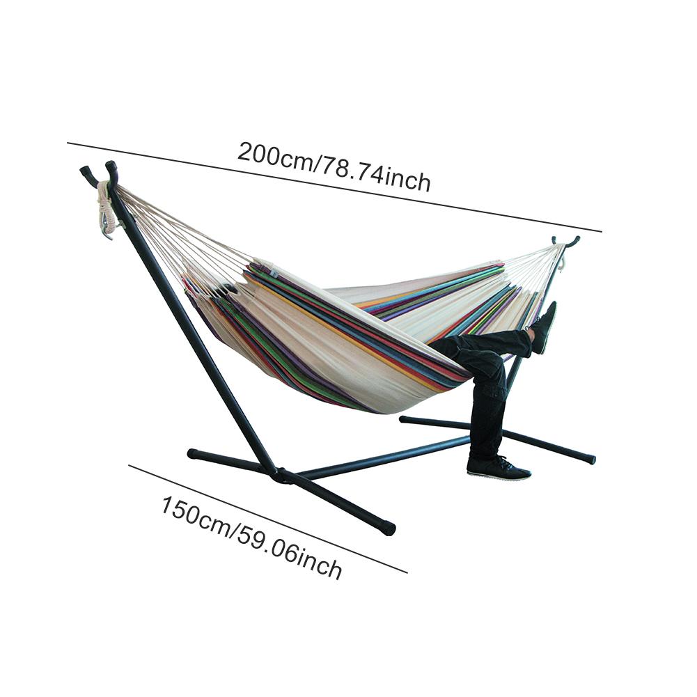 Hamaca Individual Doble, silla colgante ensanchada, hamaca grande sin soporte de acero para jardín, patio interior/sin estante