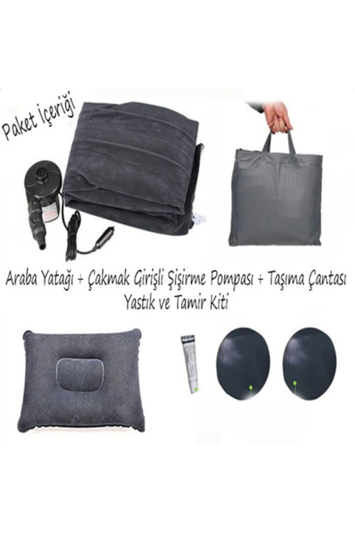 Ssmobil Inflatable Car Seat Bed Black-Car Back Seat Inflatable Bed Pump For