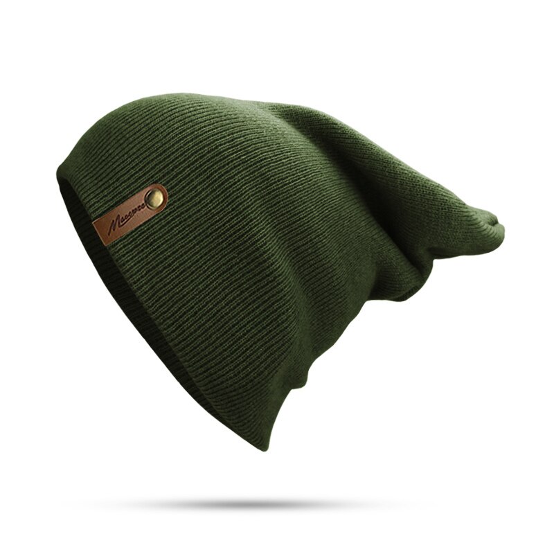 Winter Beanies Solid Color Green Hat Unisex Plain Warm Soft Beanie Skull Knit Cap Hats Knitted Touca Gorro Caps For Men Women: D