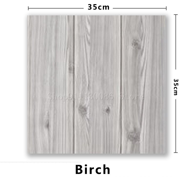 Zelfklevende 3D Baksteen Muurstickers Steen Woonkamer Decor Foam Waterdicht Panelen Wandbekleding Behang Thuis Tv Achtergrond Kid: Birch