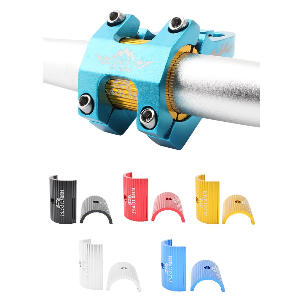 1 Pair Bike Handlebar Conversion Shim 25.4mm to 31.8mm/31.8mm to 35mm MTB Road Bicycle Handle Bar Bore Adjuster Adapter