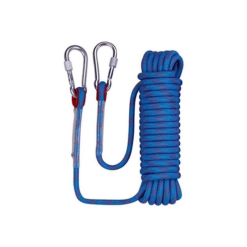 1x Climbing Rope Home Fire Emergency Escape Rope Multifunctional & 1 Pair Climbing Carabiner