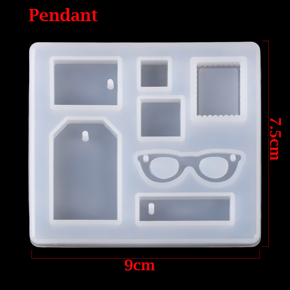 Moldes de silicona con letras transparentes DIY, moldes de resina Epoxy para joyería, fabricación de llaveros, moldes de fundición de resina: Pendant