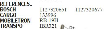 Hnrock laturin tasasuuntaaja 12421900/ hv 11417