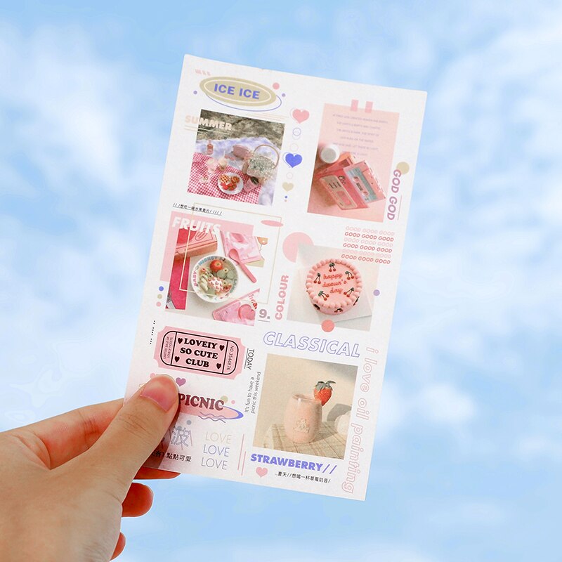 Jianwu 4 Lakens Kardemom Slaap Serie Washi Papier Stickers Verse Journal Plakboek Collage Decoratie Materiaal School Briefpapier