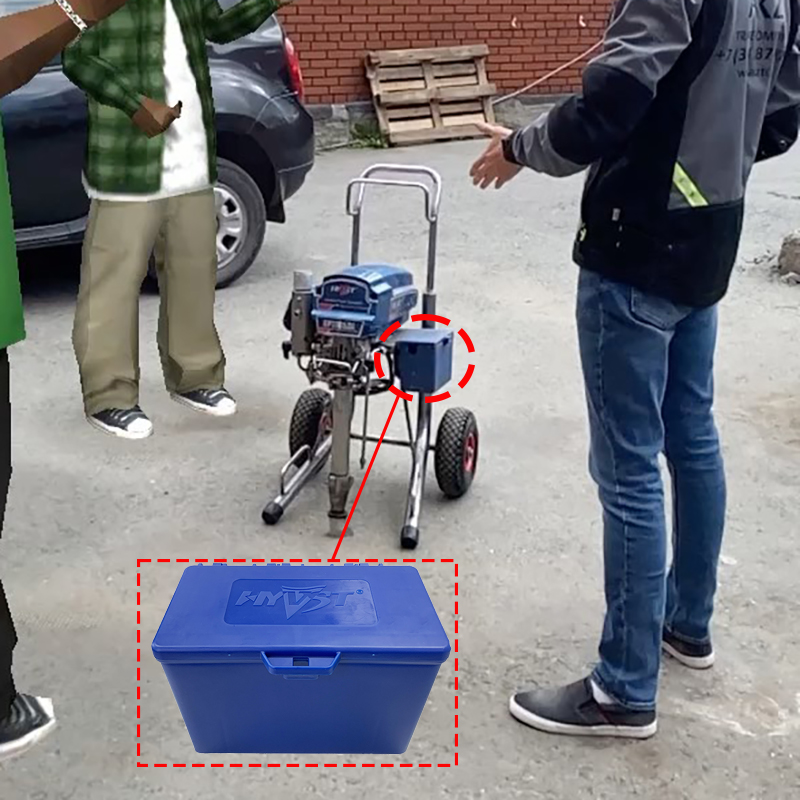 DROPSHIPPING HYVST Cassetta degli attrezzi per macchina per verniciatura a spruzzo senz'aria Scatola di immagazzinaggio multifunzionale di colore blu nero