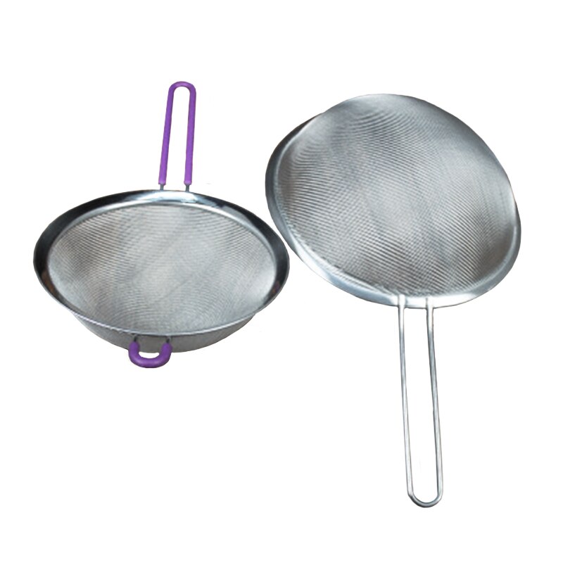 Optional Stainless Steel Fine Mesh Wire Sieve Tea Strainer Mesh Oil strainer Flour Colander Sieve Food Filter