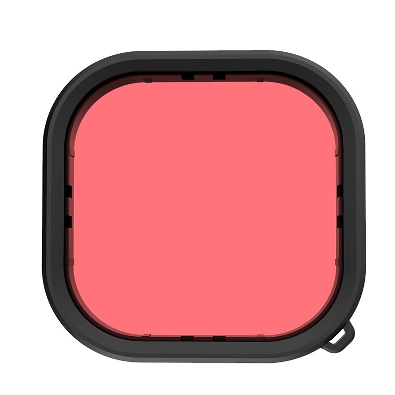 Para Gopro Hero 9 funda carcasa impermeable negra lente de filtro de buceo sumergible 50M caja protectora para go pro 9 Accesorios: Lightred