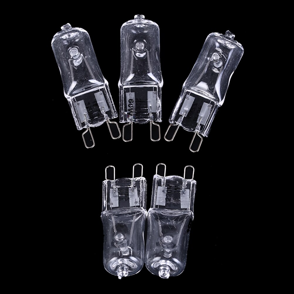 5 st / part dimbar  g9 halogenlampa 20w/40w/60w 220v 2900k varmvit för vägglampa klart glas med en inre låda