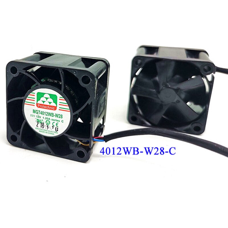 MGT4012UB-W28 MGT4012WB-W28-C 4028 1.2A 12V 0.55A Double ball bearing large air volume PWM 4cm cooling fan air blower