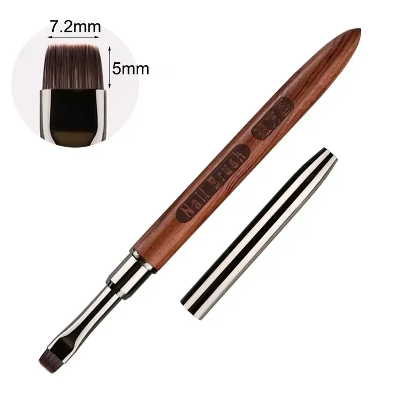 Pincel para pintar Gel de madera, arte de uñas para extensión de punta de Gel, accesorio de constructor acrílico, pinceles para decoración de uñas, cepillo para uñas de Gel UV para manicura: Gris oscuro