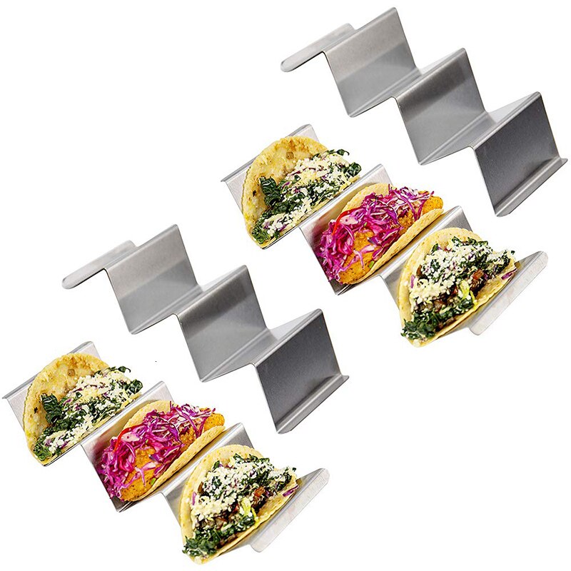 Pizza wave holdbart skal mexicanske tærter madreol show restaurant køkkenredskaber 1pc holder i rustfrit stål display stand