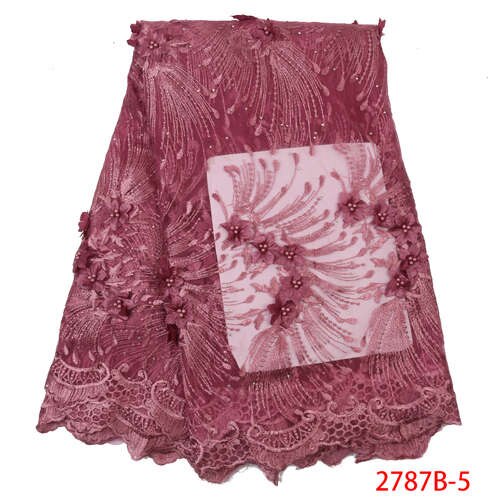 Tissu africain en dentelle, Tulle de , broderie française,: Picture 5