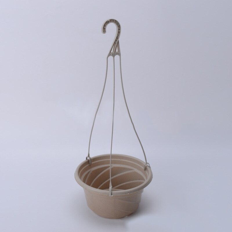 Plast hengende planter blomster plante kjede kurv plante holder sukkulent planter blomsterpotter hjemme hage balkong dekor: Grå
