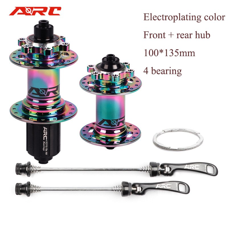 ARC MT005 MTB Hub 32 Hole 8-11Speed 100x135mm 4 Bearing Bike Hub Quick Release Bucket Shaft Hub 4 Claws Bicycle Accessories Part